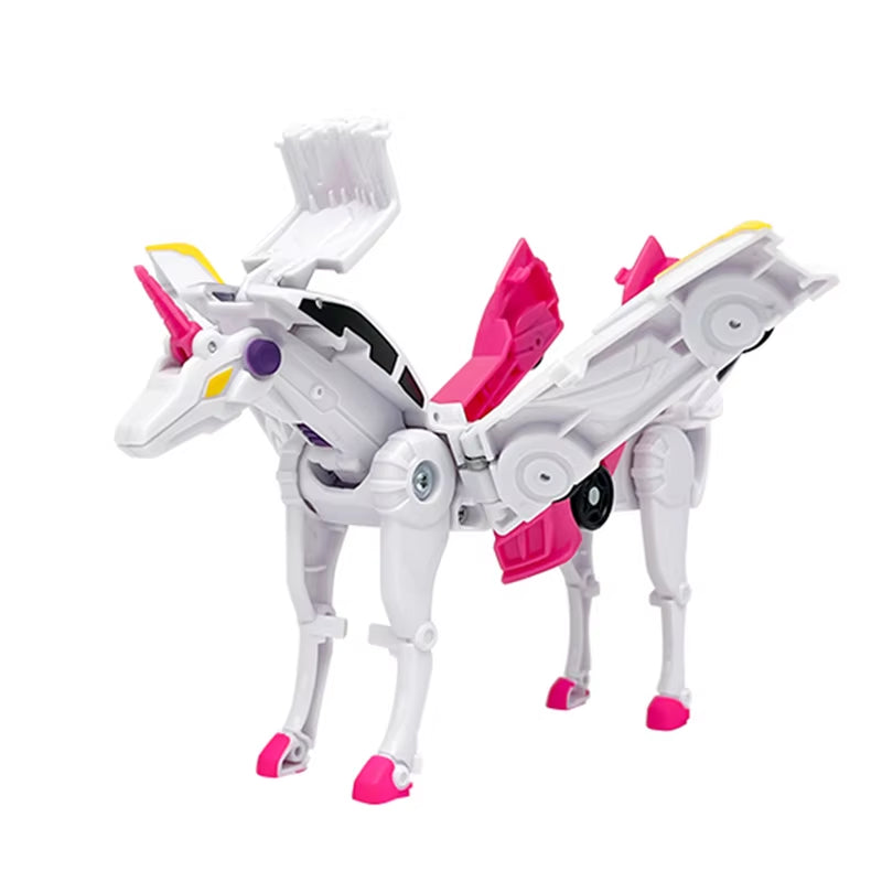 Ultimate Unicorn Car Toy 2 in 1 Creative Car Transforms into Unicorn Robot Toy Inertial Sliding Racing Car Model Impact Deformed