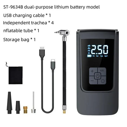 Air Compressor Air Pump for Car Portable Tyre Inflator Electric Motorcycle Pump Air Compressor for Car Motorcycles Bicycles