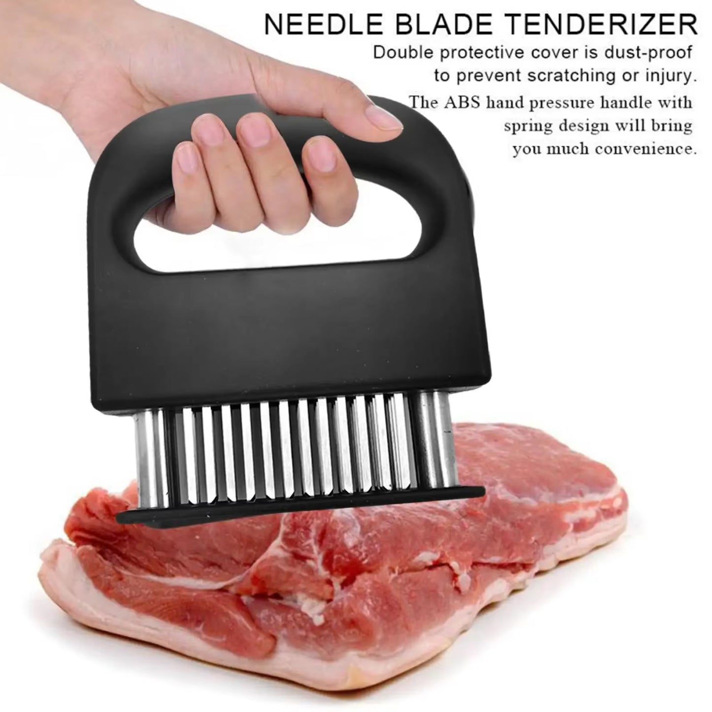 Meat Tenderizer 48 Steel Needles Meat Tenderizer Steak Softener Pounder Kitchen Cooking Tools Hammer Gadgets L8O3