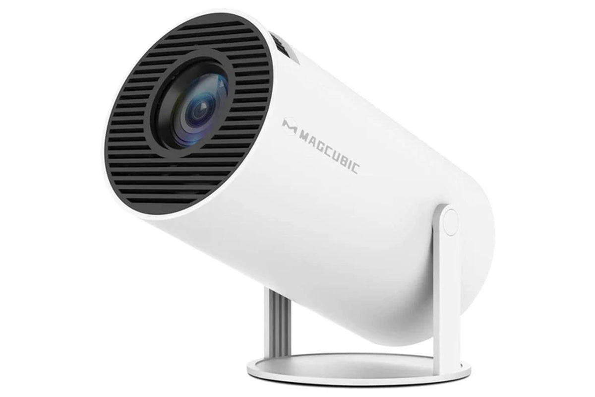 Magcubic HY300 Pro Portable 4K Decoding Projector - Wifi6, Android 11, Bluetooth 5.0 - Ultra-Sharp Imaging, Smart Connectivity, Superior Audio - White