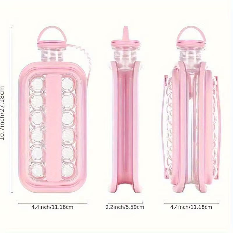 Whiskey Beverage Water Two in One Kettle Ice Maker Tray Silicone Non Stick Easy to Release Reusable Ice Hockey Mold