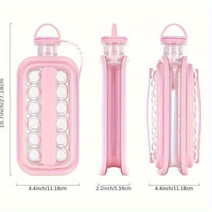 Whiskey Beverage Water Two in One Kettle Ice Maker Tray Silicone Non Stick Easy to Release Reusable Ice Hockey Mold