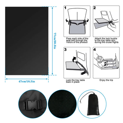 Kids Airplane Bed Breathable Children Airplane Seat Extender Portable Planes Foot Rest Travel Essentials Airplane Foot Hammock