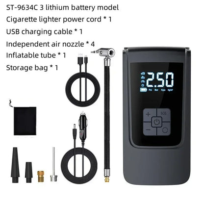 Air Compressor Air Pump for Car Portable Tyre Inflator Electric Motorcycle Pump Air Compressor for Car Motorcycles Bicycles