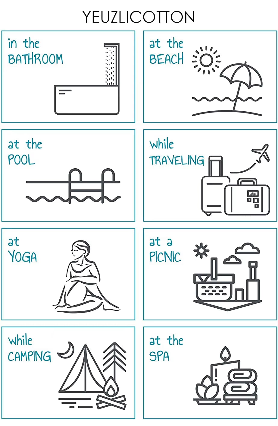 YEUZLICOTTON Hot Sale Luxury Striped Tassel 100% Cotton Sauna Spa Bath Towel for Home 100*180CM Travel Turkish Large Beach Towel