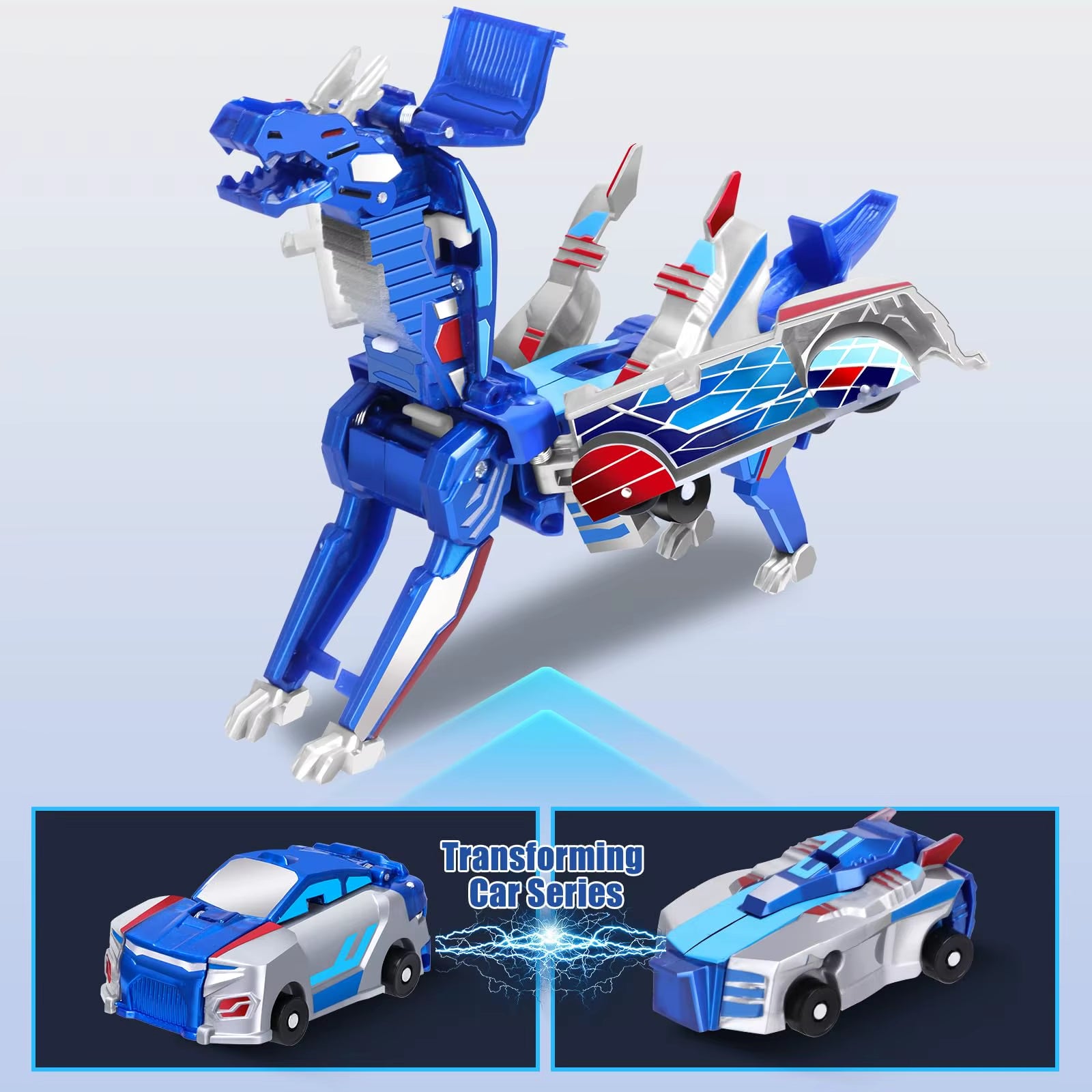 Ultimate Unicorn Car Toy 2 in 1 Creative Car Transforms into Unicorn Robot Toy Inertial Sliding Racing Car Model Impact Deformed