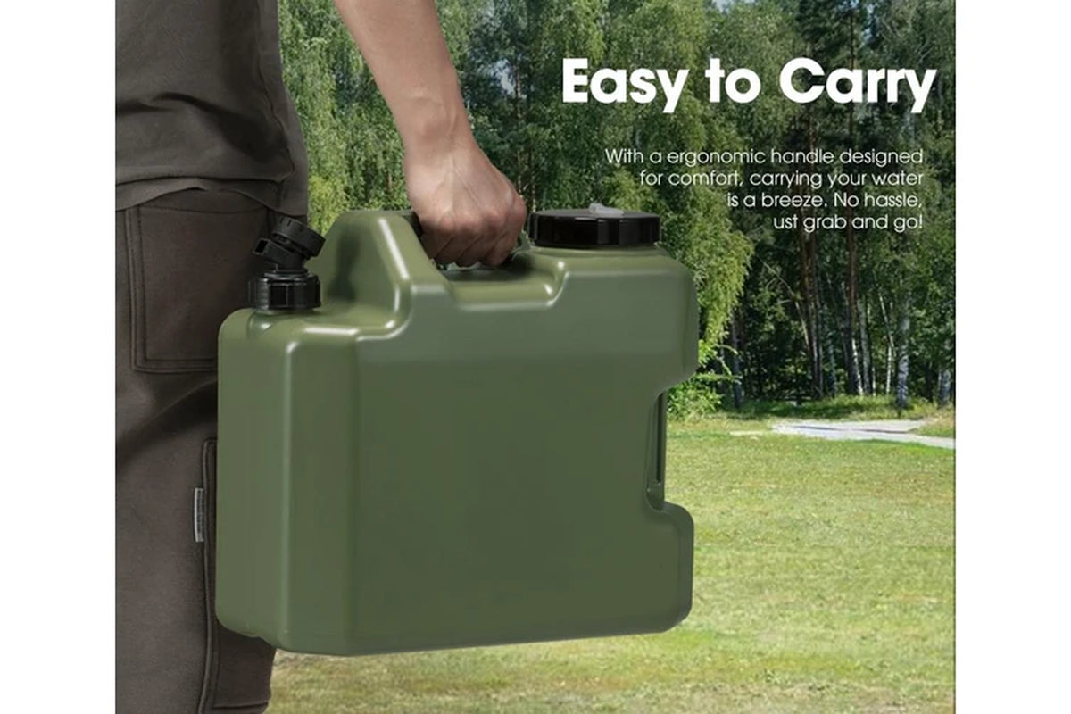 Water Container Jerry Can Bucket Camping Outdoor Storage Barrel 18L Green