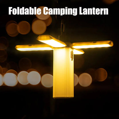 Foldable Camping Lanterns Portable Flashlight Rechargeable Outdoor Power Bank Emergency Fishing Tent Lighting Lamps with Hook