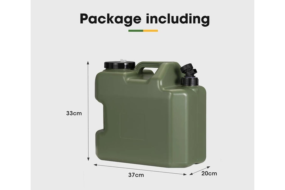 Water Container Jerry Can Bucket Camping Outdoor Storage Barrel 18L Green