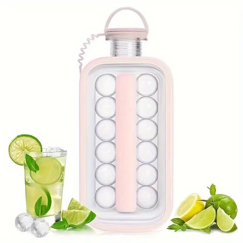Whiskey Beverage Water Two in One Kettle Ice Maker Tray Silicone Non Stick Easy to Release Reusable Ice Hockey Mold