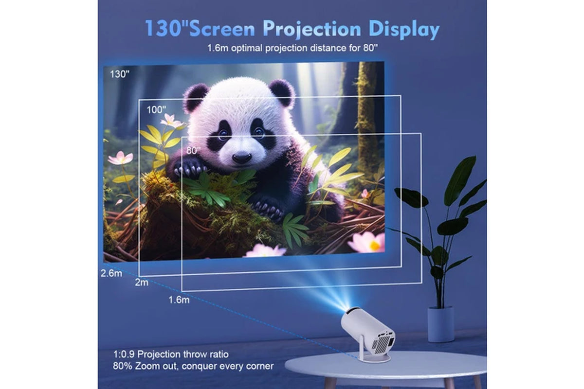 Magcubic HY300 Pro Portable 4K Decoding Projector - Wifi6, Android 11, Bluetooth 5.0 - Ultra-Sharp Imaging, Smart Connectivity, Superior Audio - White