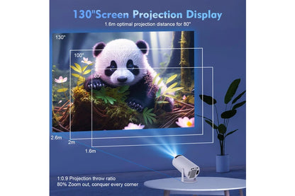 Magcubic HY300 Pro Portable 4K Decoding Projector - Wifi6, Android 11, Bluetooth 5.0 - Ultra-Sharp Imaging, Smart Connectivity, Superior Audio - White