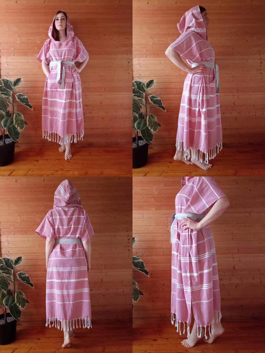 YEUZLICOTTON Wearable Turkish Beach Towel Absorbent 100% Cotton Bath Towels Sandproof Quick Dry Bathrobe for Beach Travel