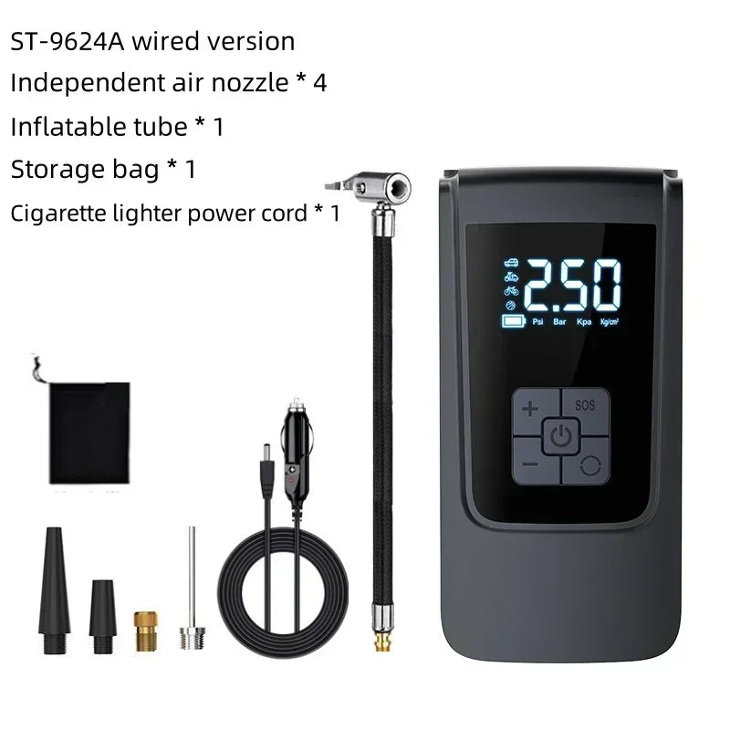 Air Compressor Air Pump for Car Portable Tyre Inflator Electric Motorcycle Pump Air Compressor for Car Motorcycles Bicycles