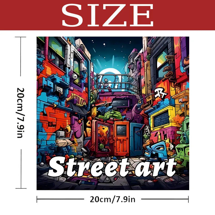 Adult Picture Book Street Art Coloring Book 20Page for Birthday Party Relieve Stress Kill Time Graffiti Painting Drawing Books