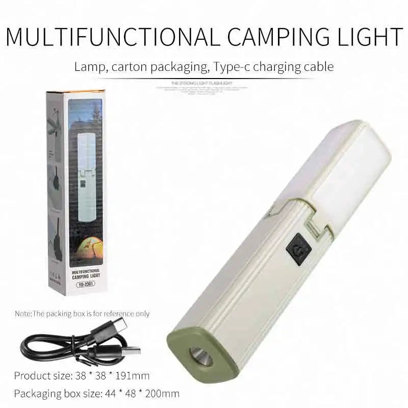 Foldable Camping Lanterns Portable Flashlight Rechargeable Outdoor Power Bank Emergency Fishing Tent Lighting Lamps with Hook