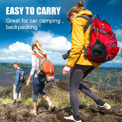 WESTTUNE Camping Frying Pan Aluminum Camping Picnic Plate Dish Portable Outdoor Cookware with Foldable Handle Hiking Cookware