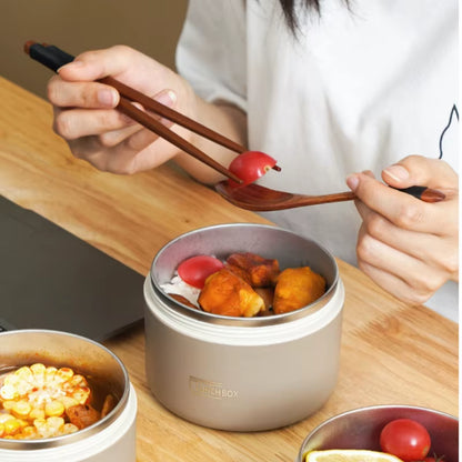 Microwavable Portable Insulated Food Container Lunch Box Stainless Steel Bento Box Insulated Leakproof Thermal Lunch Bag Set