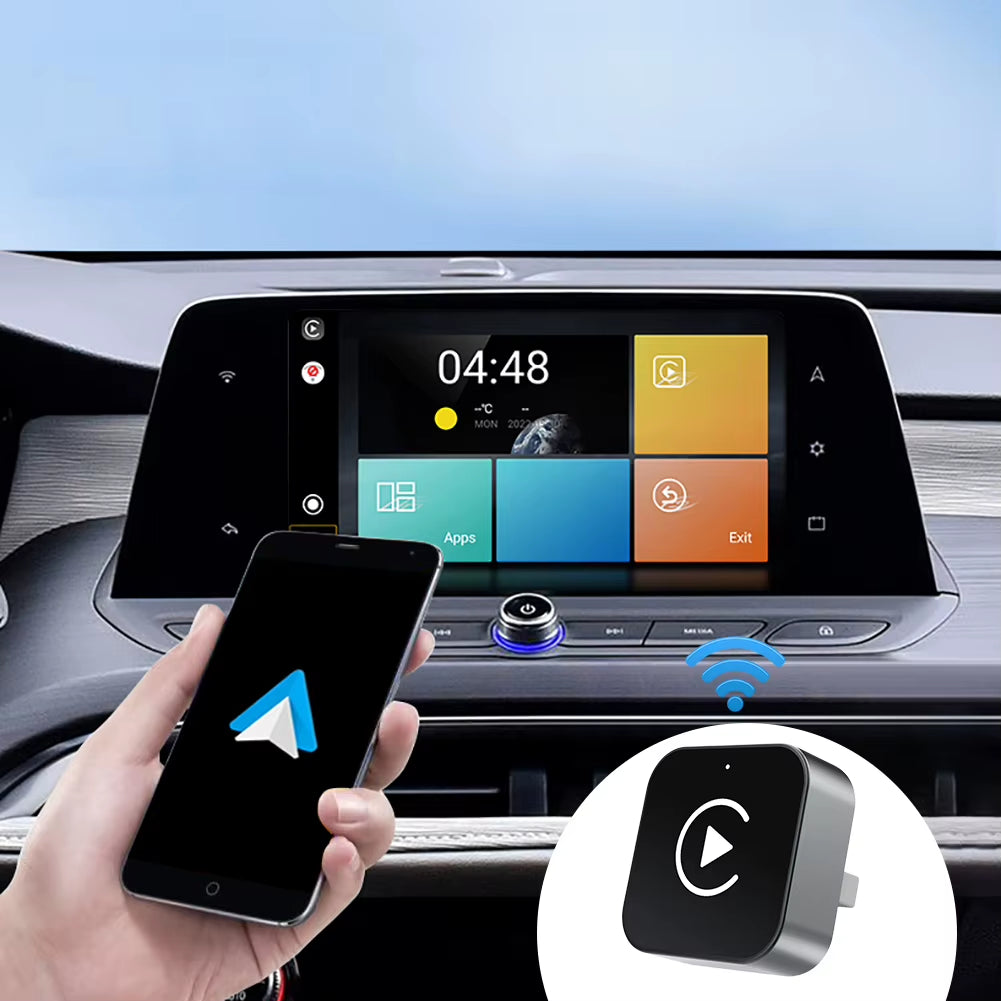 Wireless Android Auto Carplay Box/Adapter Carplay AI Box Convert Wired to Wireless Smart Box Auto Connect for Factory Wired Cars