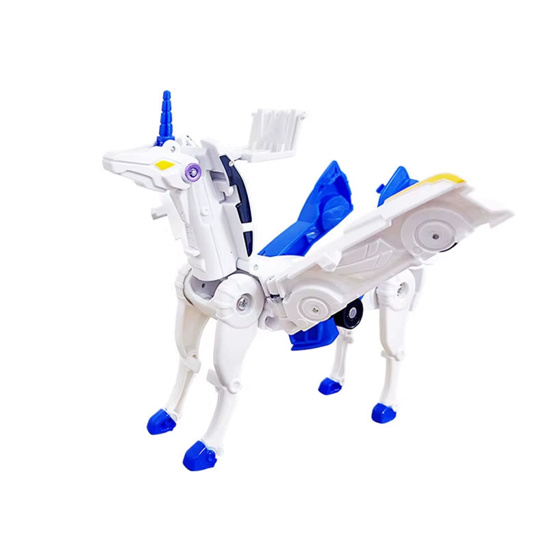 Ultimate Unicorn Car Toy 2 in 1 Creative Car Transforms into Unicorn Robot Toy Inertial Sliding Racing Car Model Impact Deformed