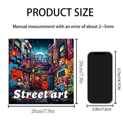 Adult Picture Book Street Art Coloring Book 20Page for Birthday Party Relieve Stress Kill Time Graffiti Painting Drawing Books