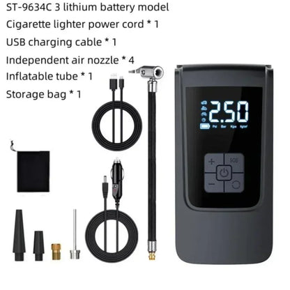 Air Compressor Air Pump for Car Portable Tyre Inflator Electric Motorcycle Pump Air Compressor for Car Motorcycles Bicycles