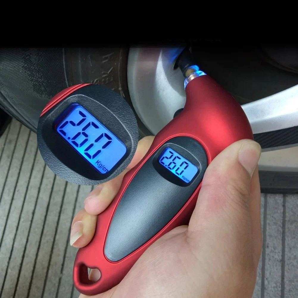 High-Precision Digital Tire Pressure Gauge with Backlight - Accurate Monitoring for Your Car's Tyres