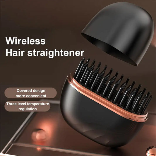 Wireless Mini Hair Straightening Comb - Portable Styling Tool