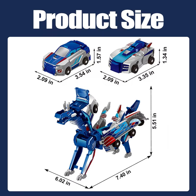 Ultimate Unicorn Car Toy 2 in 1 Creative Car Transforms into Unicorn Robot Toy Inertial Sliding Racing Car Model Impact Deformed