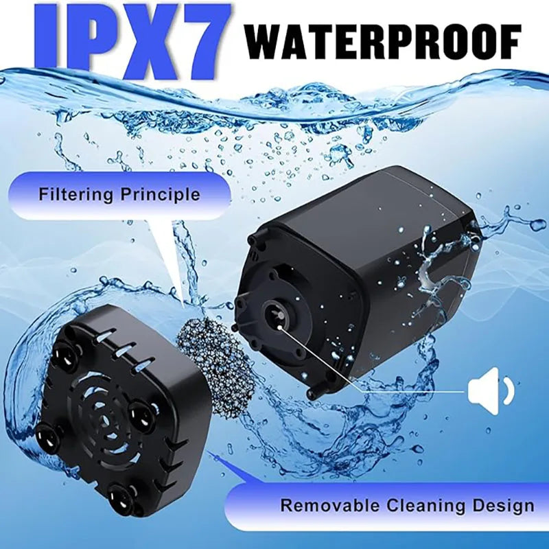 Rechargeable Portable Camping Shower with 6000mAh Battery, LED Display, and Electric Pump