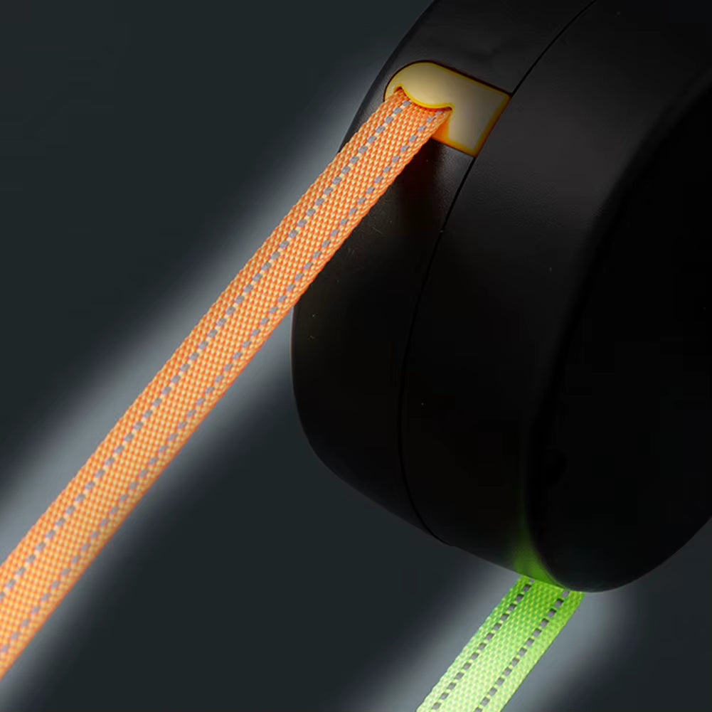 Double Headed Dog Leash Dog Walking Leash with LED Light Dual Pet Leash Retractable Dog Leash for Small Medium Dogs