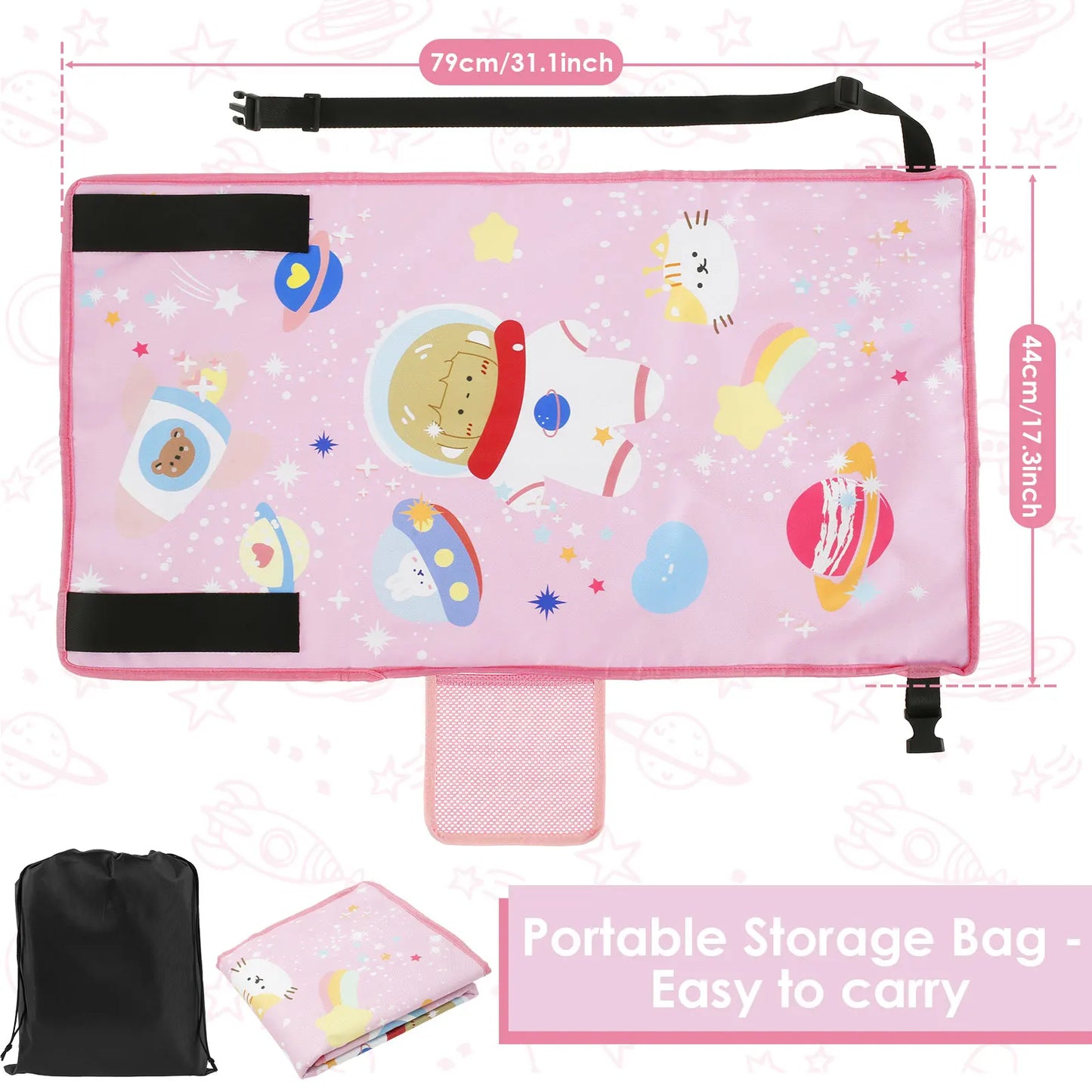 Kids Airplane Bed Breathable Children Airplane Seat Extender Portable Planes Foot Rest Travel Essentials Airplane Foot Hammock