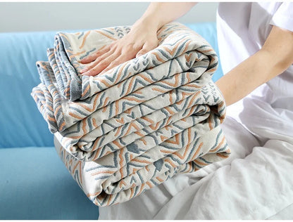 100% Cotton Muslin Summer Blanket Bed Sofa Travel Breathable Chic Bohemia Large Soft Throw Blanket Para Blanket