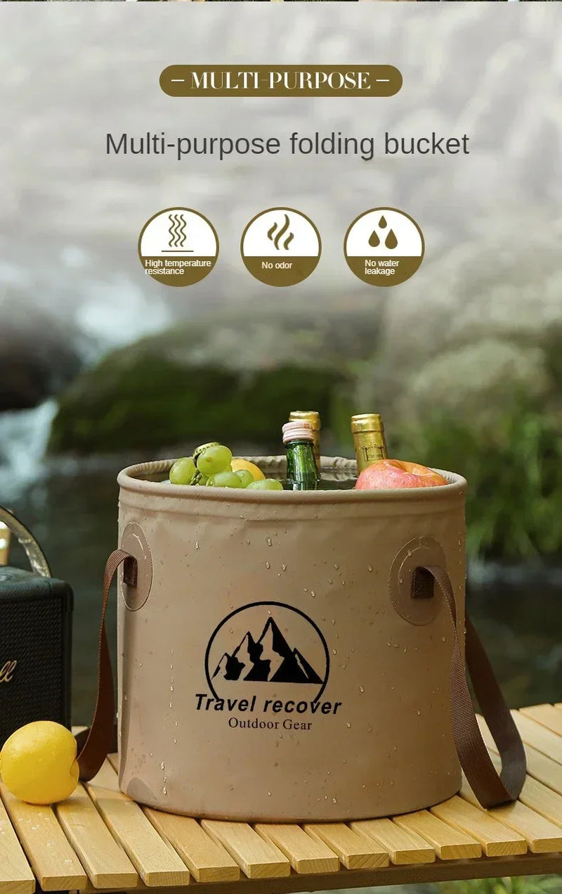 5L/10L/20L Car Folding Bucket Waterproof Foldable Sink Portable Travel Foldable Basin Camping Hiking Fishing Storage Bucket