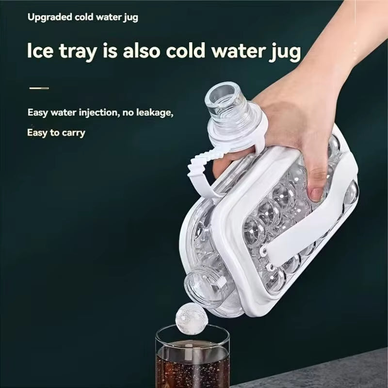 Whiskey Beverage Water Two in One Kettle Ice Maker Tray Silicone Non Stick Easy to Release Reusable Ice Hockey Mold