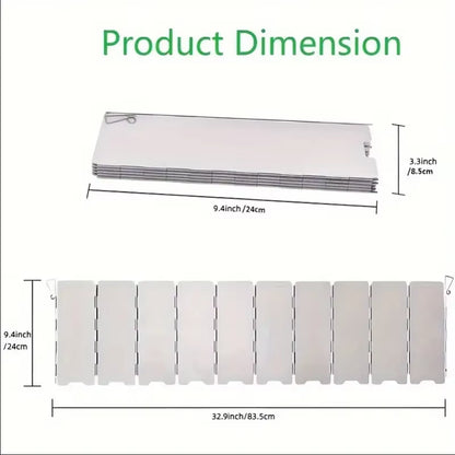 8 Plates / 10 Plates Aluminum Alloy Stove Windscreen, Ultralight Foldable Stove Windshield, Suitable for Outdoor Camping, Picnic