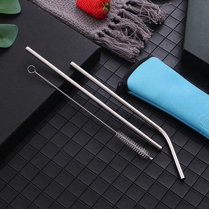 8Pcs/Set Portable Tableware Bag Cutlery Zipper Bag Dinnerware Picnic Fork Spoon Dinnerware Outdoor Camping Picnicking Tools